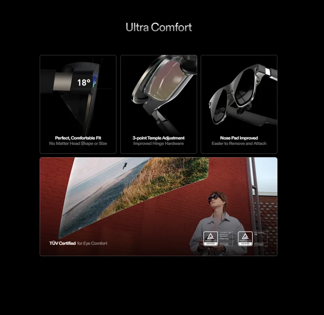 نظارات Xreal Air 2 Ultra The Most Promising Vr/Ar بعد لـ Steam Deck Rog Mac Pc Android Ios Ps5 Xbox