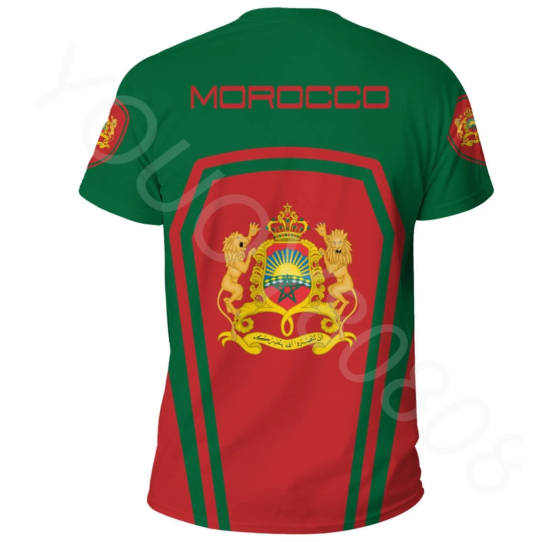 Africa Zone Summer Men's T-Shirt Morocco Country 3D Printing Street Casual Style Morocco Formula 1 T-Shirt