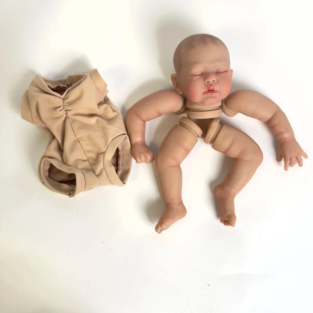 16inch Reborn Doll Kit Zori Lifelike Newborn Baby Size 3D Painted Unfinished Reborn Doll Parts with Cloth Body Muñeca Kit Reborn