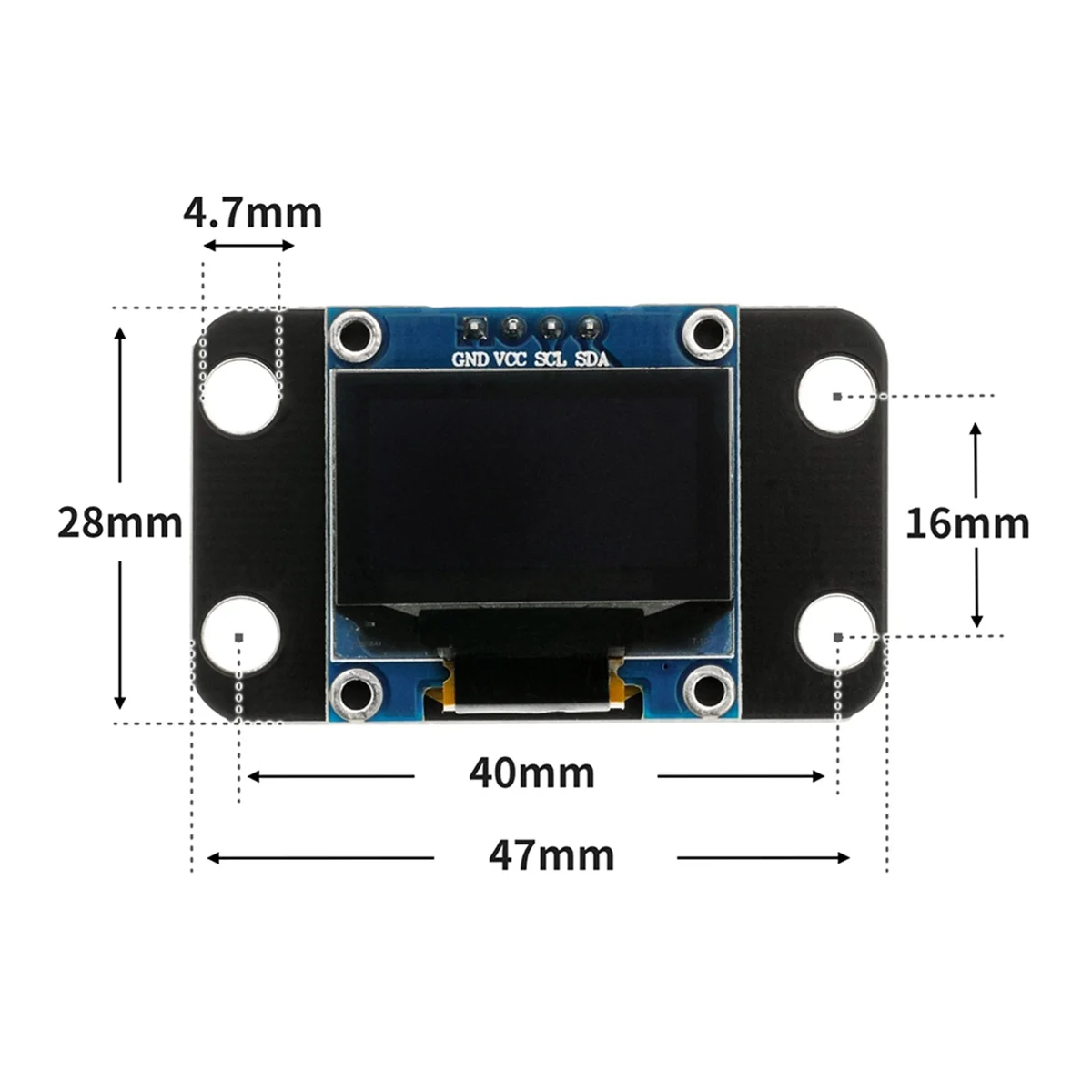 0.96 นิ้วจอแสดงผล OLED โมดูลสําหรับ Arduino-เข้ากันได้กับ 33V5V มุมมองบอร์ดพัฒนาอุปกรณ์เสริม