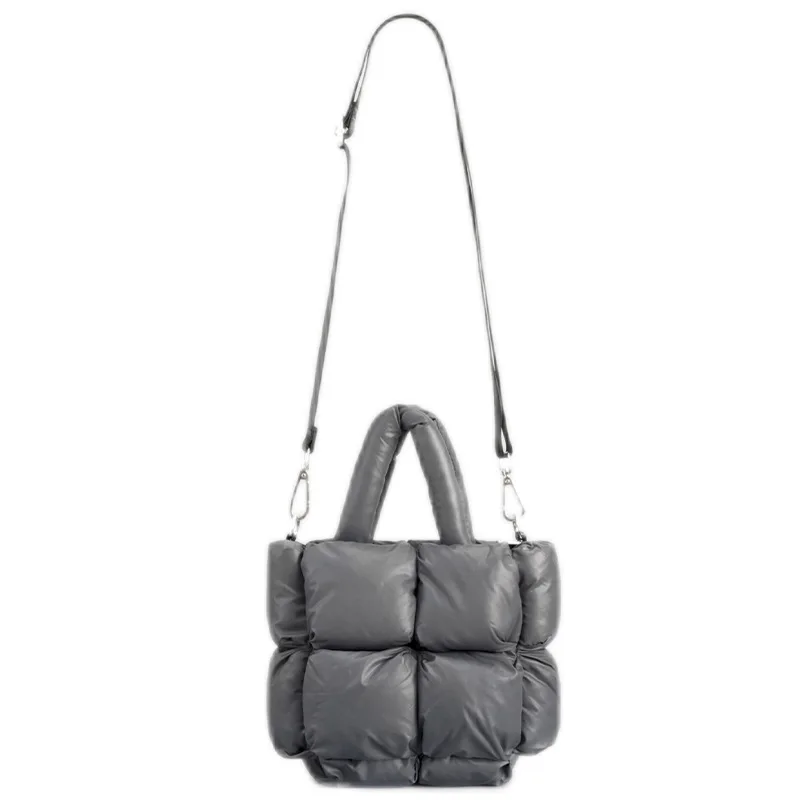 Imagem -06 - Moda Acolchoado Pequeno Tote Bolsa Designer para Baixo Algodão Bolsas Femininas de Luxo à Prova Dnylon Água Náilon Ombro Crossbody Bolsas Inverno 2023