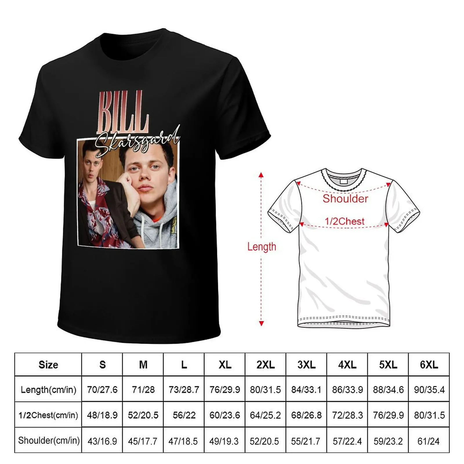 Bill Skarsgard T-Shirt summer top customs design your own plus size tops anime tshirts for men