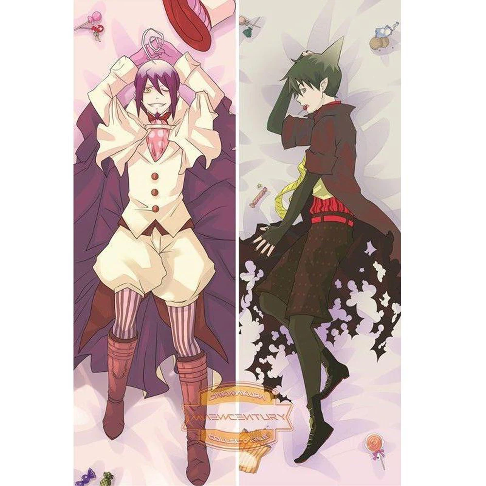 Anime Blue Exorcist Mephisto Rin Okumura Pheles Ao no Exorcist Pillow Case, Pillow Core Bedding Decor, Hugging Body, 150x50 cm