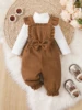 Baby Long Sleeved Top And Strap Pants 2 -Piece Set 1