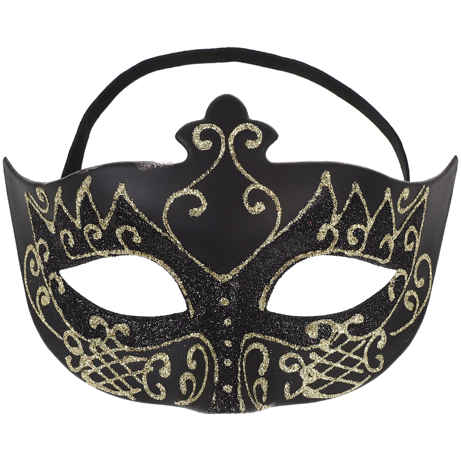 

Gold Glitter Masquerade Half Face Mask Lightweight Halloween Party Ball Cosplay Mask Male Costume Carnival Accessory