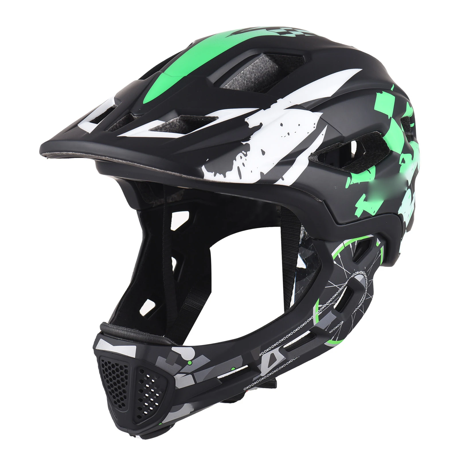 Portable Kids Cycle Helmet Detachable Full Face Helmet Adjustable Children Safety Cycle Helmet for 5-9 Years Old Children