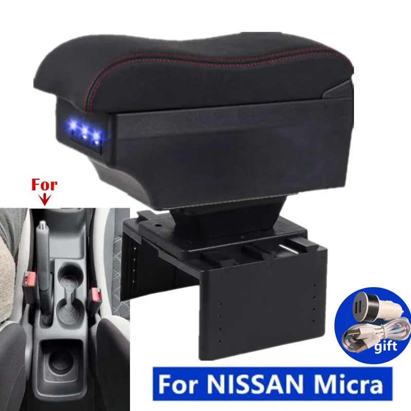

For Nissan Micra K14 Armrest box For new Nissan micra 2020 2021 2022 2023 2024 Car Armrest box Storage box Car accessories