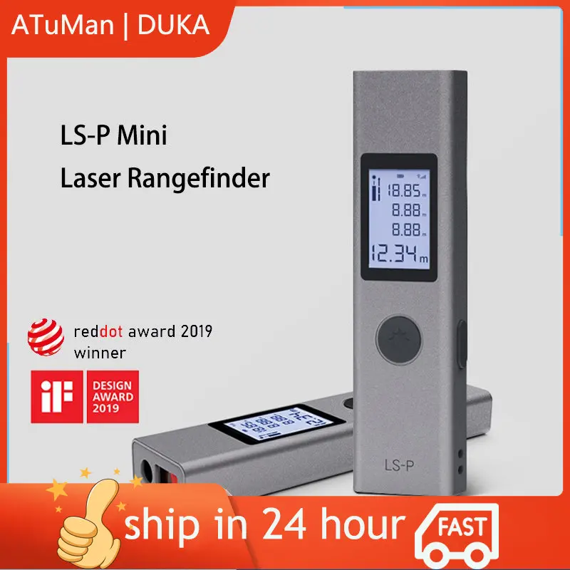 DUKA ATuMan LS-P Laser Rangefinder 40m Mini Distance Meter Measuring Tools Portable Rechargeable Digital Laser Meter