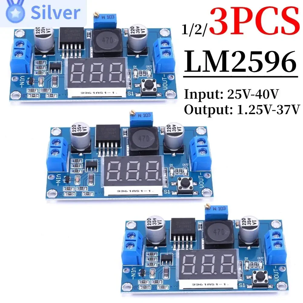 1-15 Pack LM2596 DC-DC Adjustable Buck Converter Module 4.75-40V to 1.25-37V Power Supply Step Down Voltage Regulator Module