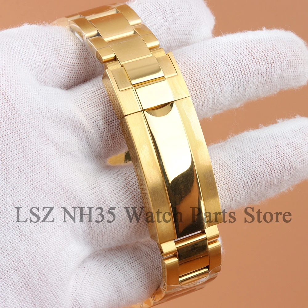 Gold/Black Waterproof 36mm/39mm NH35 Watch Case Watch Accessory Fit NH35 NH36 Movement Jubilee/Oyster Watchband Datejust Case