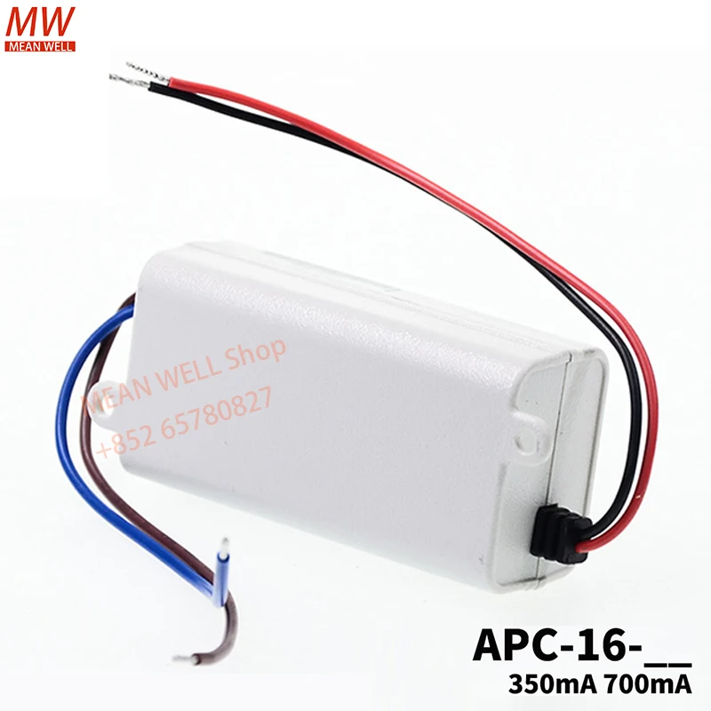 Original MEAN WELL LED constant current switching power Supply APC-16 Lighting 16W 350/700mA High reliability power supply