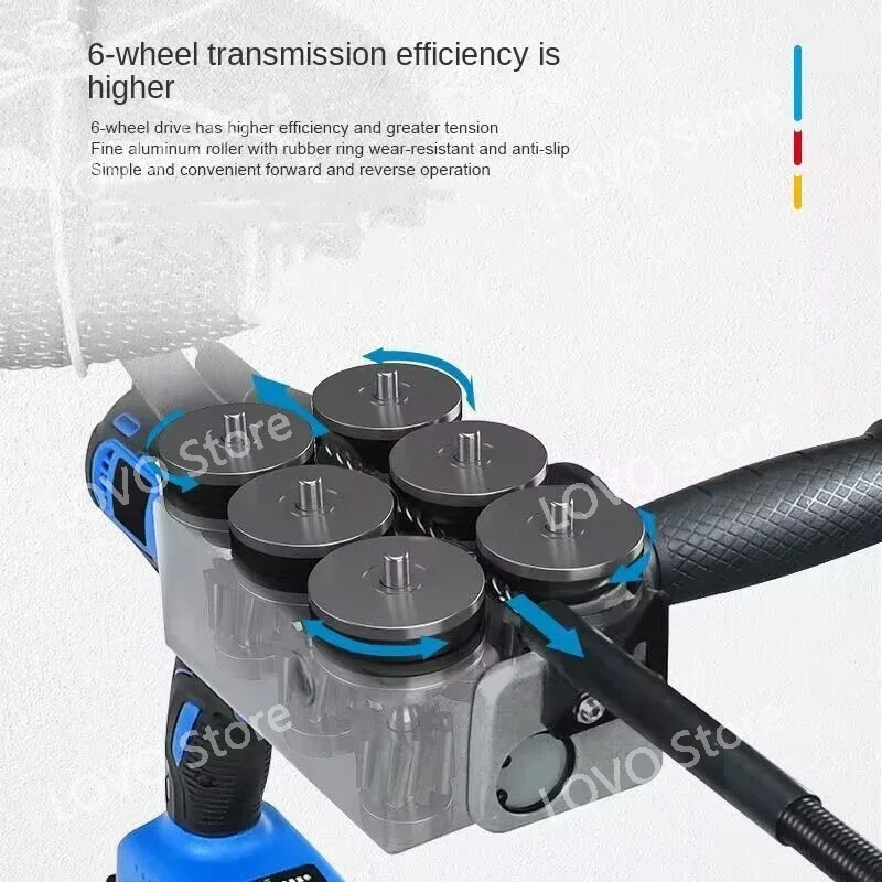 110V/220V Fully automatic electric concealed wire pull  multi-functional lithium battery threading hydropower construction