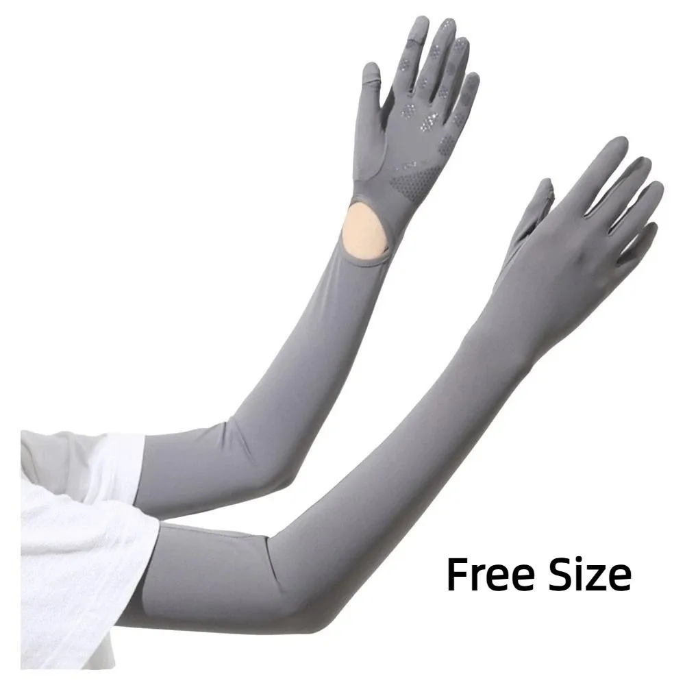 Comfortable UV Protection Sun Protection Gloves Long Gloves Touchscreen Ice Silk Sleeve Ice Silk Bicycle Gloves Travel