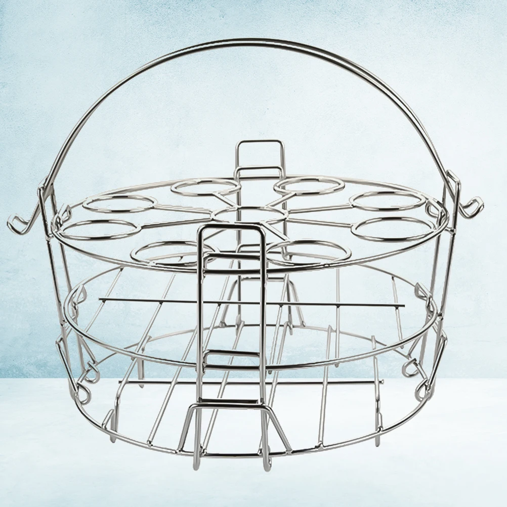 

Stainless Steel Egg Steamer Rack Rust Resistant Kitchen Gadget Suitable for Steaming Eggs Decorating Cookies Cupcakes