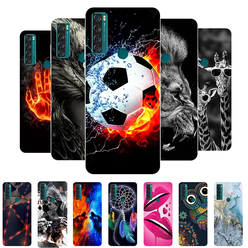 For TCL 20 SE Case Football Soft Silicone Back Case For TCL 20 SE 20S 20L Plus Phone Cover For TCL 20SE TCL20 SE etui Bumper