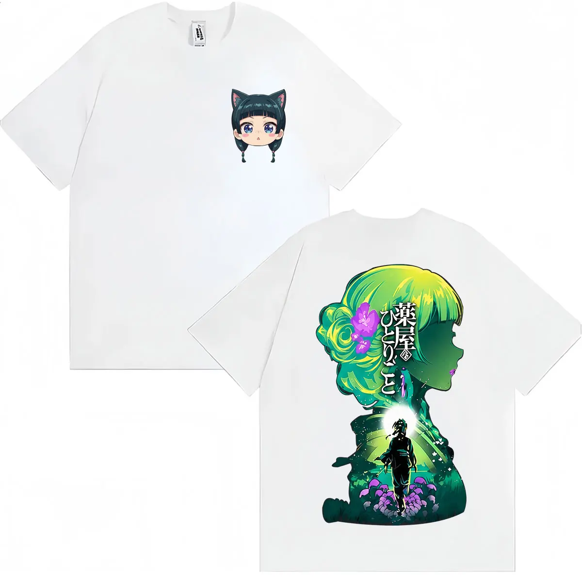 Japan Anime Maomao The Apothecary Diaries T Shirt Men Women Harajuku Cartoon Manga Fashion T Shirts Casual Cotton Loose T-shirts