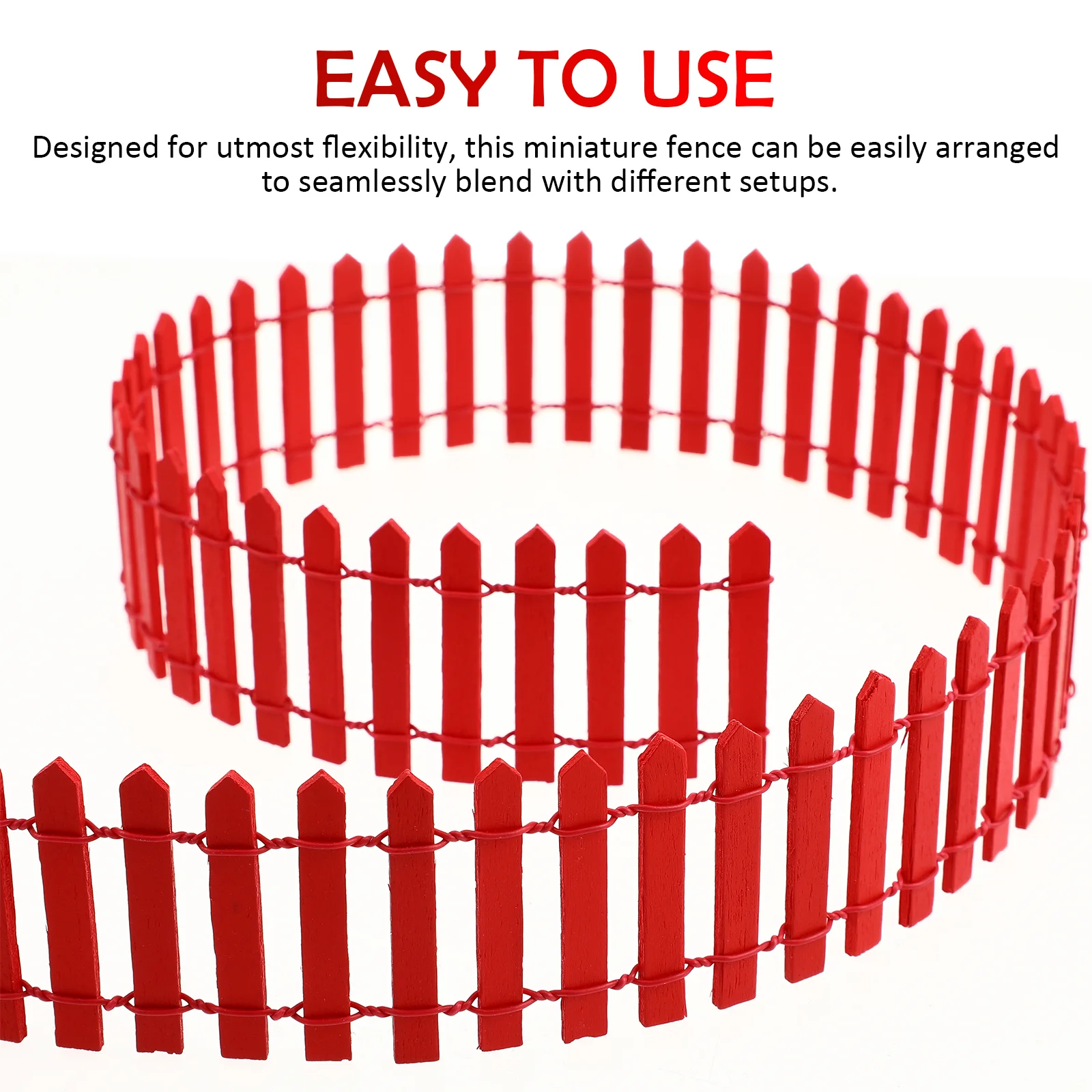 Wooden Fence Decorative Garden Fences Mini House Miniature Picket Decoration Decorate