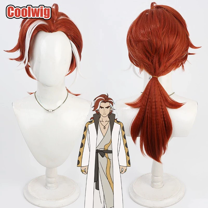 

Coolwig Synthetic Hair Chi-Nian Cosplay Wigs The Legend of Luo Xiaohei 2 Chi-Nian 75cm Long Red Mixed White Wig Heat Resistant