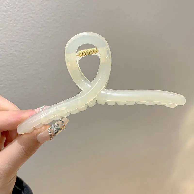 ソリッドカラー レディース ヘアクリップ 韓国風 ハイストリート ホットガールスタイル ファッション バケーション パーティー ギフト ヘアグラブ レディース ヘアアクセサリー