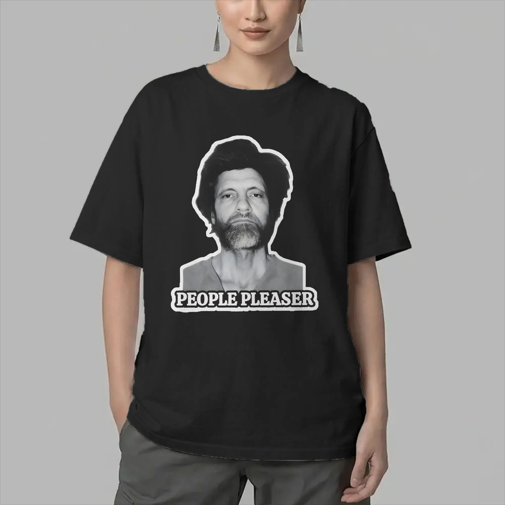 Funny The Unabomber Ted Kaczynski T-Shirt Men Round Collar Pure Cotton T Shirt  Short Sleeve Tees Birthday Present Tops