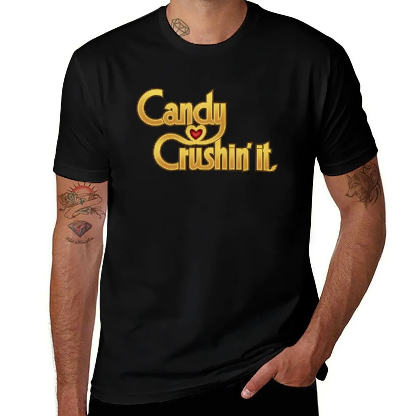 

CANDY CRUSHIN_ IT T-Shirt t shirts for man pack cotton anime tshirt T-Shirt