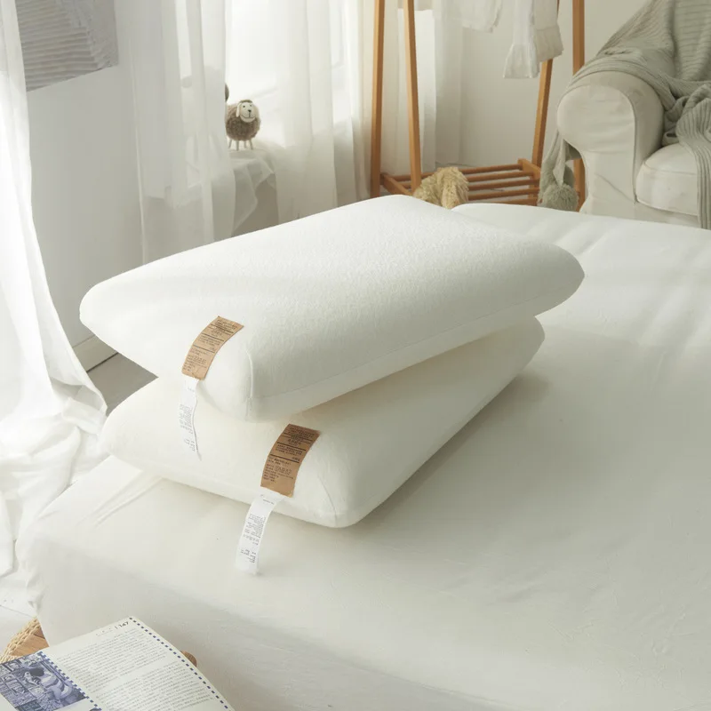 Orthopedic Memory Foam Neck Pillow High Density Polyurethane Soft Knitted Pillowcase Washable Zippered Sleeping Pillow 40x60