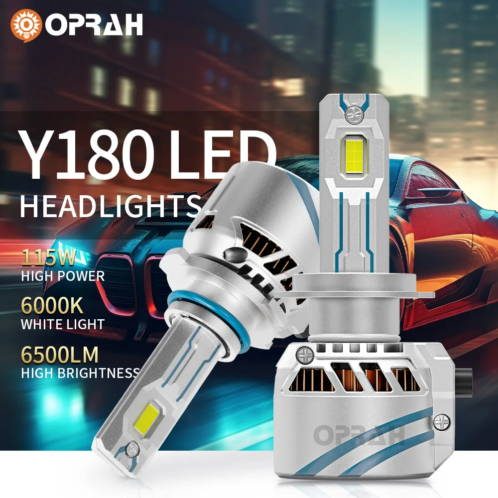 Oprah 2PCS Car LED Headlight H4 H7 LED H11 9005 9006 HB3 HB4 H1 Auto Bulb 230W 13000LM 6000K High Power Car Headlamp Bulbs Turbo