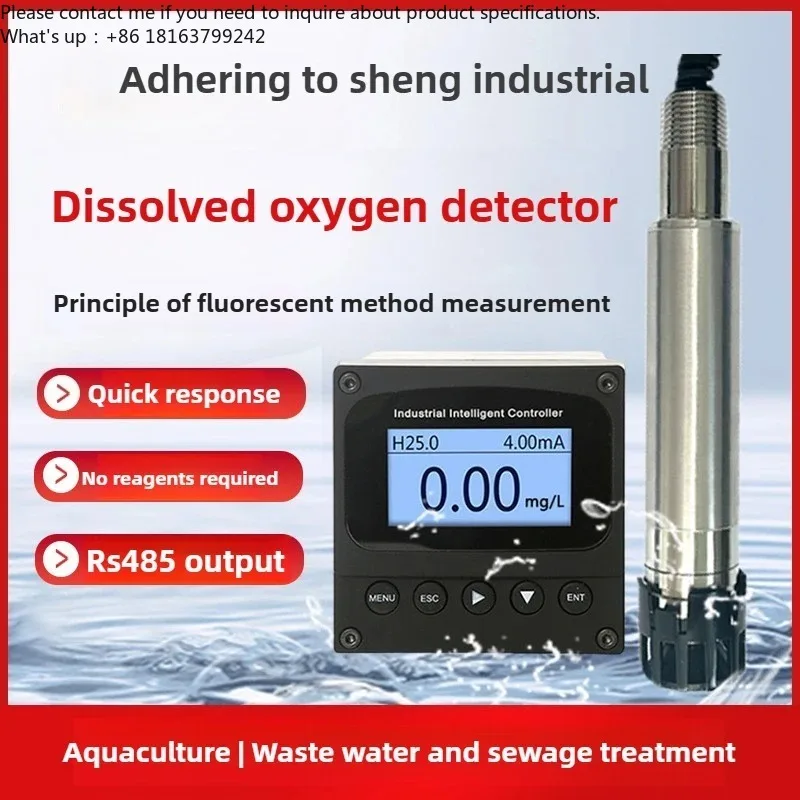 

Industrial Grade Aquaculture Dissolved Sensor DO Water Oxy gen Content Electrode Corrosion Resistance Probe Detector Fluor