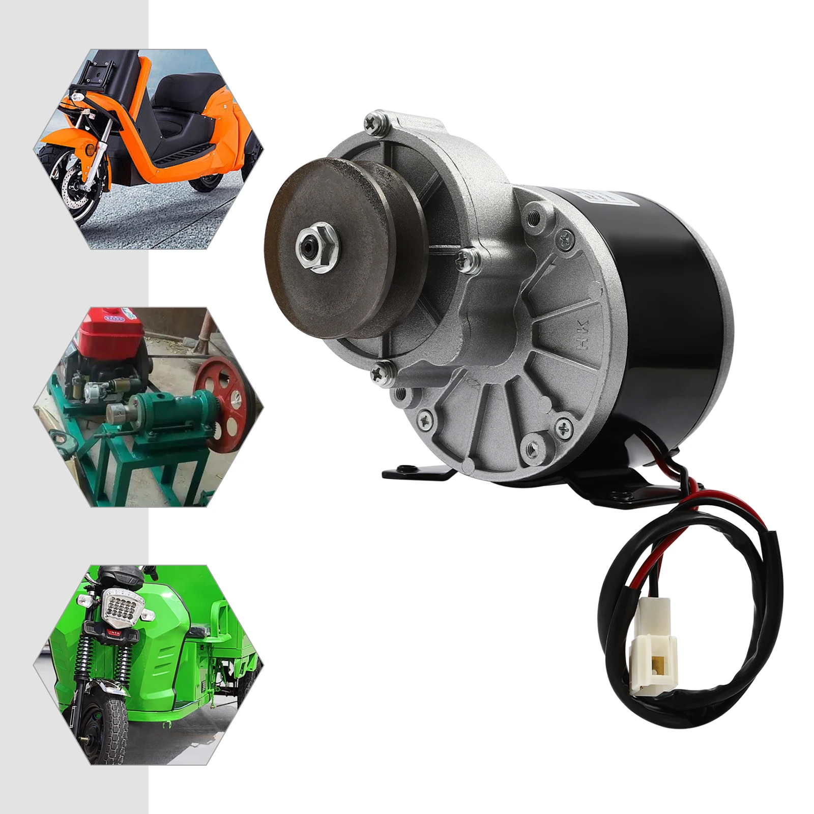 250W Brushed DC Gear Reduction Motor MY1016Z 12V/24V/36V 2750RPM 1N.m for Electric Bicycle E-Bike Scooter DIY Engine