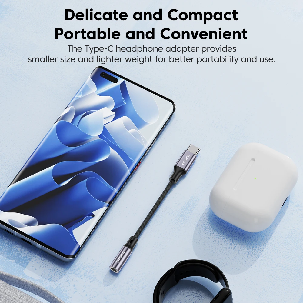 Toocki Type C to 3.5mm Earphone Jack AUX USB C Cable Headphones Adapter 3.5 Jack Audio cable For Huawei P20 Xiaomi Mi 13 Samsung