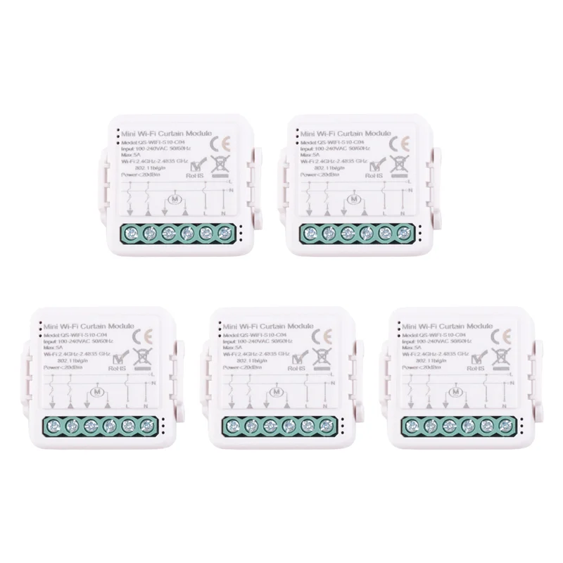 

5X Tuya Smart Wifi Curtain Switch Module For Roller Shutter Electric Motor Smart Life APP Remote Control-[Y03A]