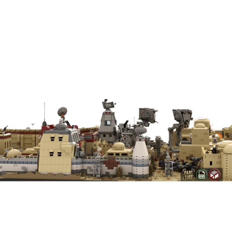 Film Scene Desert Architecture Mos Cantina e Tatooine-s At War Spaceport Building Block UCS Collector Model Bricks Toys Gifts