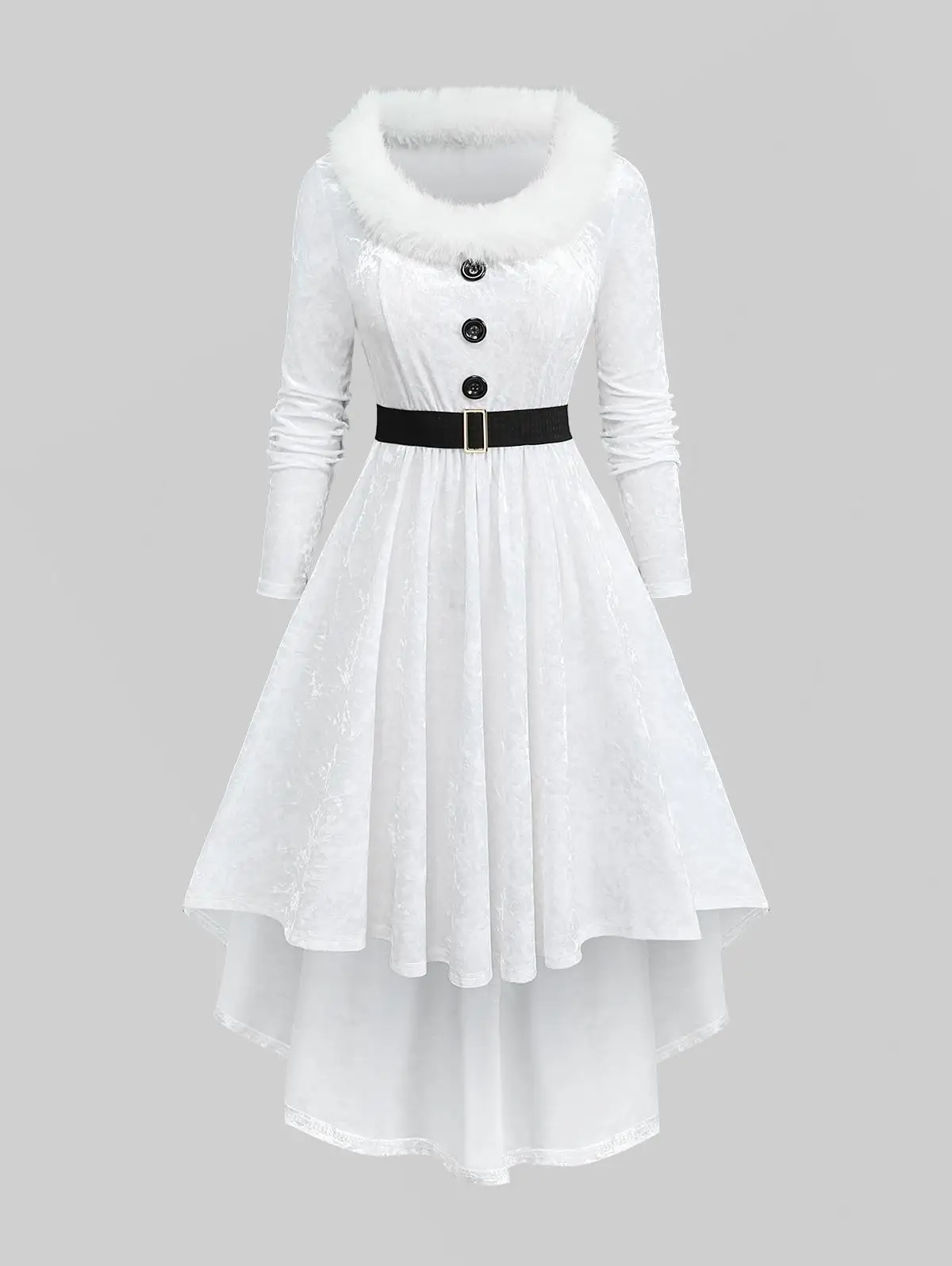 ROSEGAL Plus Size Christmas Dresses Red Ruched Heart Buttons Patchwork Cami Dress And Velvet Top 2025 Women Dress Tee Two Pieces