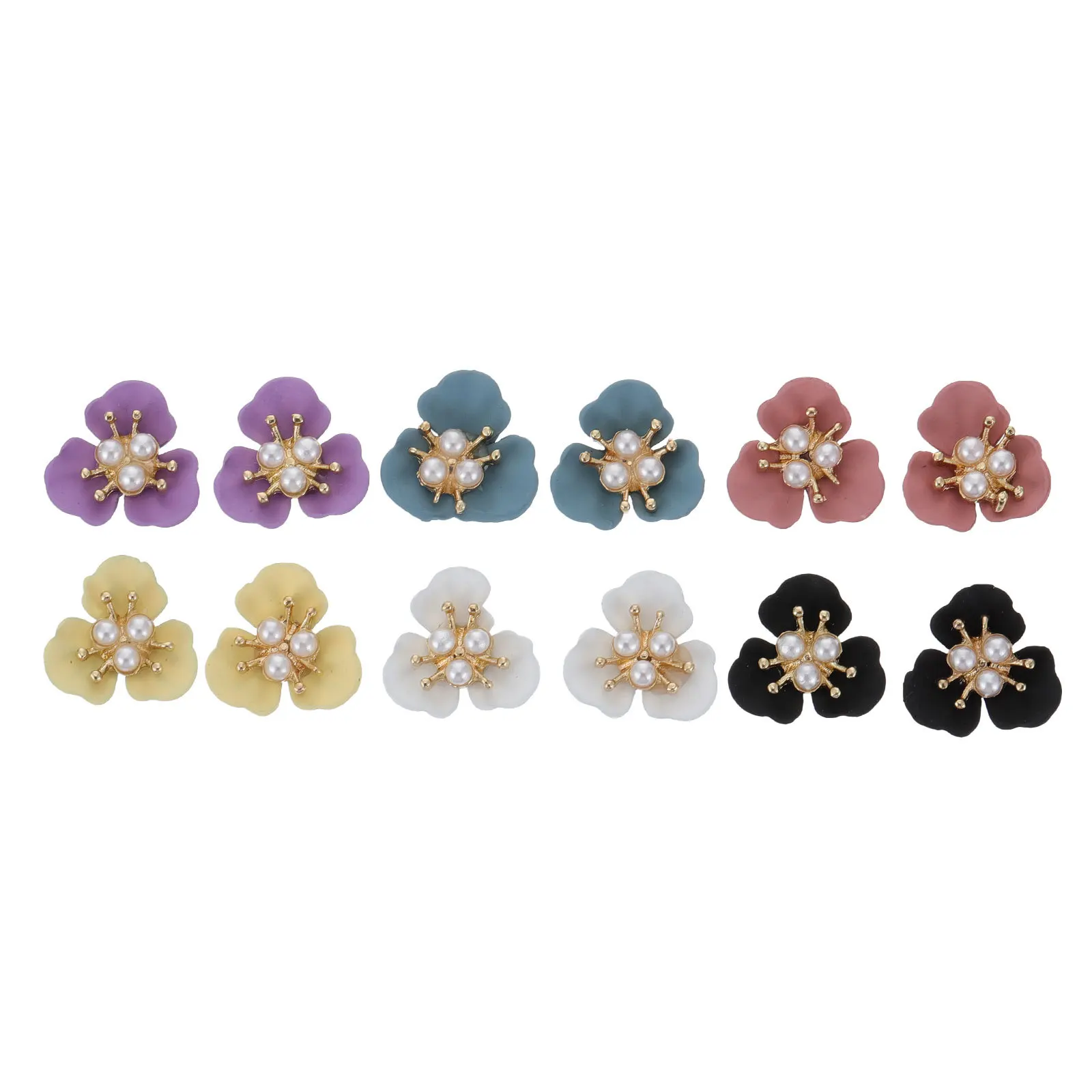 12 pezzi di ciondoli per unghie fai da te fiore perla design gioielli per manicure eleganti decorazioni per nail art forniture per manicure glitterate