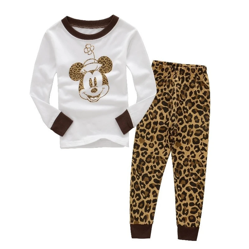 Spring Autumn Girls Minnie Children's Clothing Sets Sleepwear Thanksgiving Nighty Clothes Kids Pajamas Set Baby Girls Pyjamas image 5