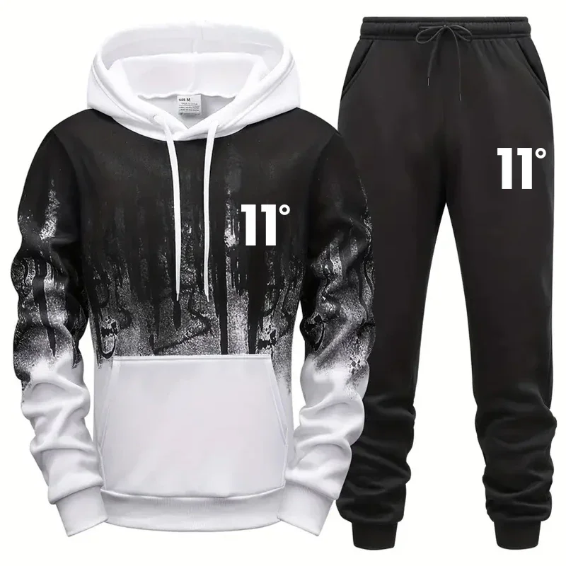 

Casual Fashion High Quality Men's Tracksuit Jogging Men Versatile Sweatshirts Sweat Pants Comfort Daily Sports Simple Hoodie Set