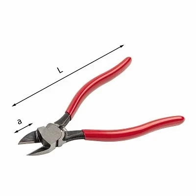 

186 C Carbon Steel Long Nose Pliers Diagonal Flush Cutting Nippers PVC Grip for Industrial Fishing Plastic Material Applications