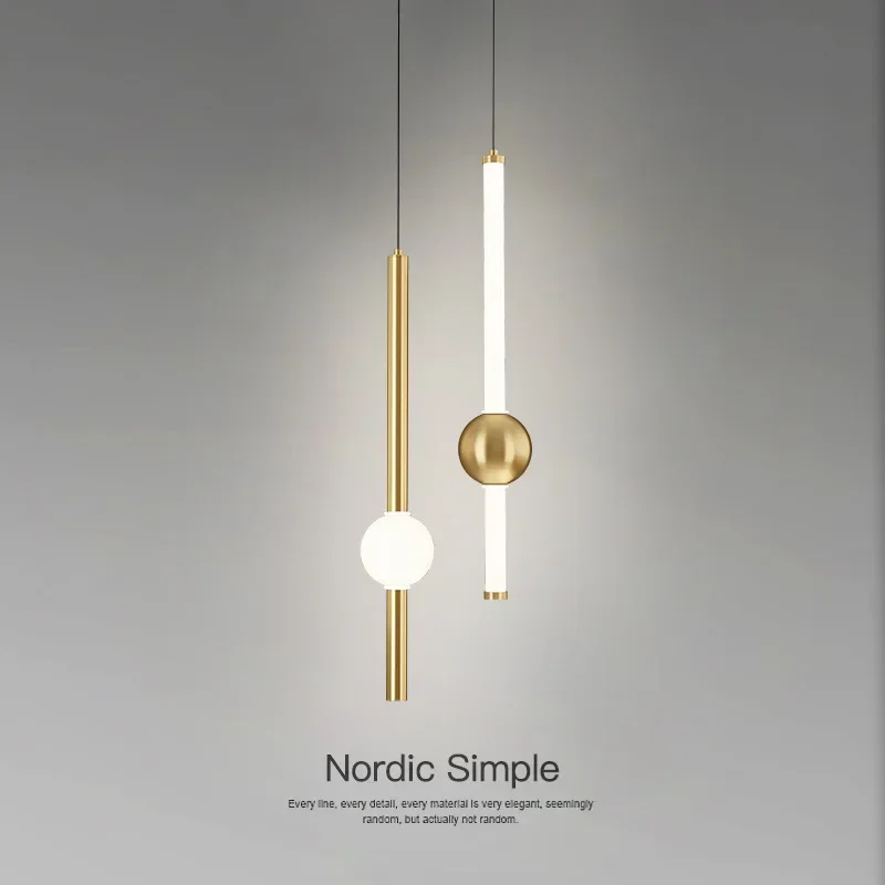 Modern Simple LED Pendant Lamp Living Room Bedroom Bedside TV Background Kitchen Island Restaurant Home Decor Lighting Fixture