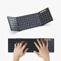 Teclados plegables con teclado numérico Bluetooth inalámbrico portátil Silm teclado plegable de tamaño completo para computadora de viaje PC iPad