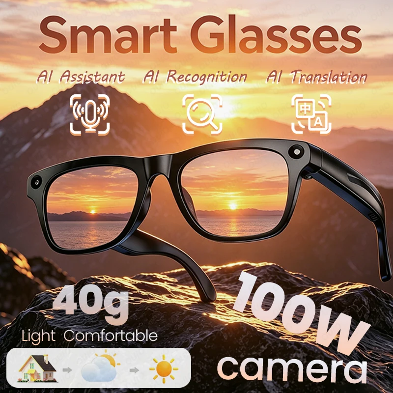 

Новые умные очки для стрельбы 2026 года с Bluetooth-подключением, 260 мАч, легкие, носимые, с функцией записи звука, воспроизведения музыки и перевода