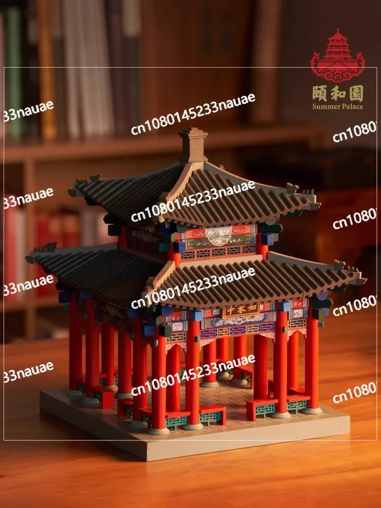 Zhichun Pavilion Tenon and Mortise Ancient Building Assembly Model Hand-built Hut Solid Wood Teaching Aids