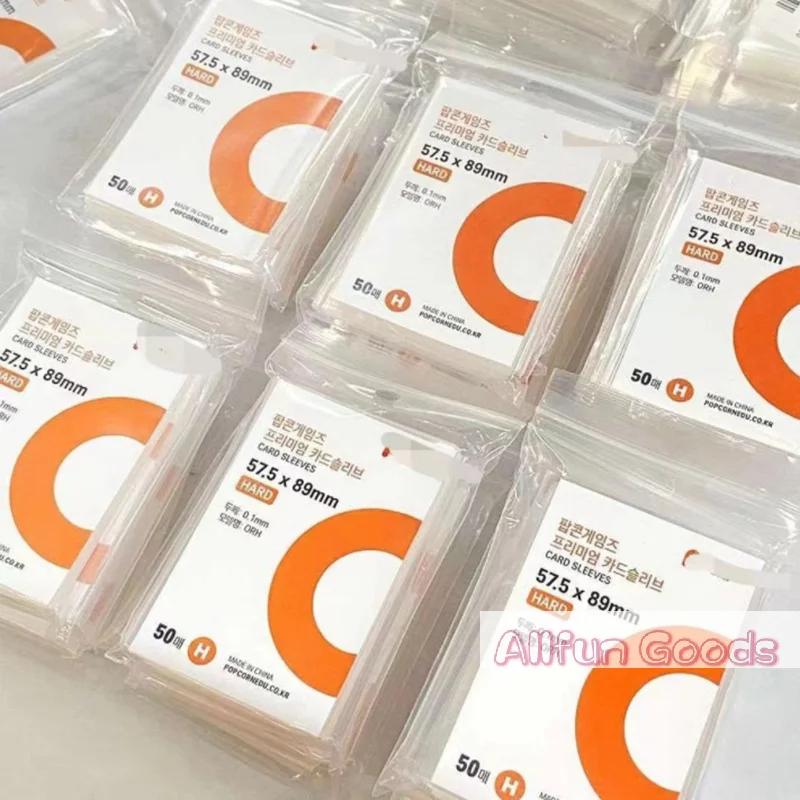 [TG835]50pcs Korea Card Sleeves Clear Acid Free CPP HARD 3 Inch Photocard Holographic Protector Film Album Binder