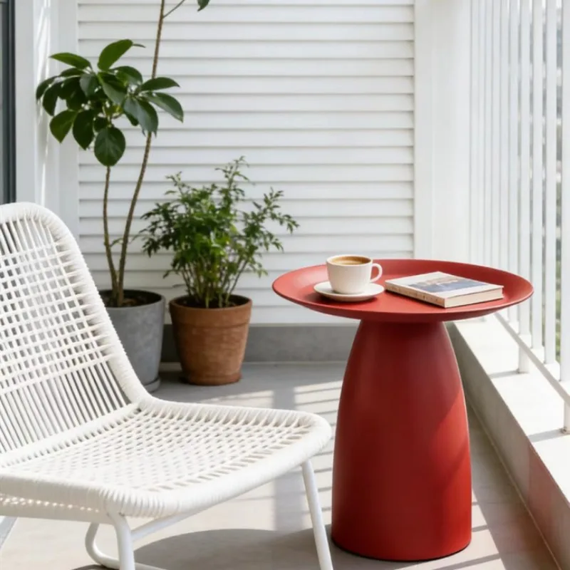 Side table round coffee table small round table simple modern sofa corner table smallapartment bedroom bedside table living room