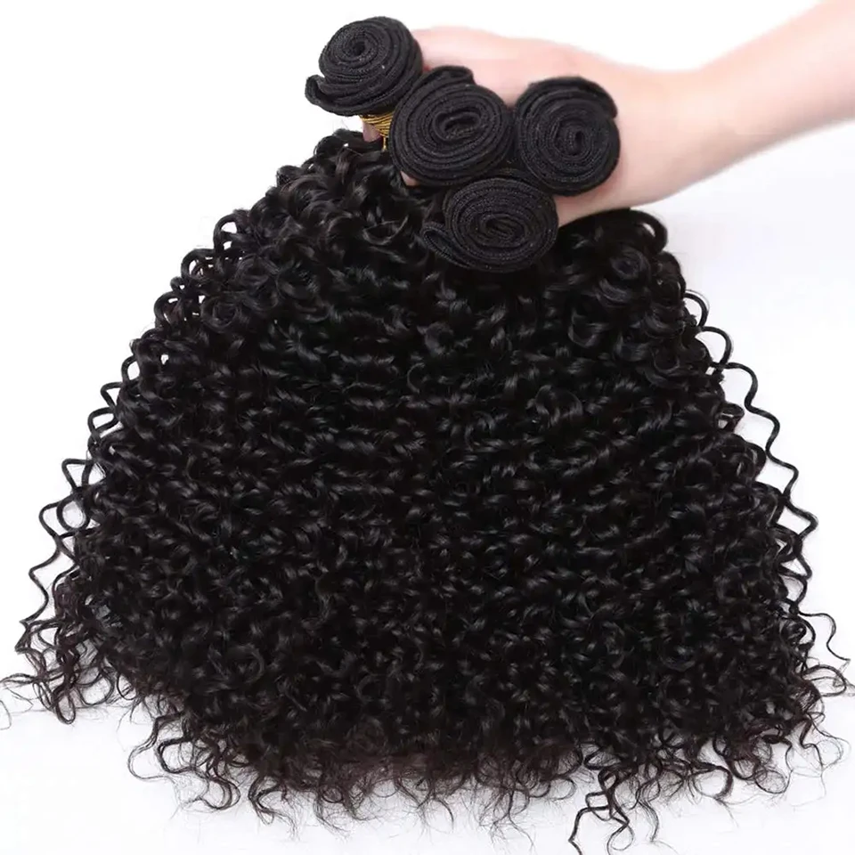 Mongolian kinky Curly Human Hair Bundles Raw Vietnamese Unprocessed Burmese Hair Bundle Virgin 11A Double Drawn Weave Extensions