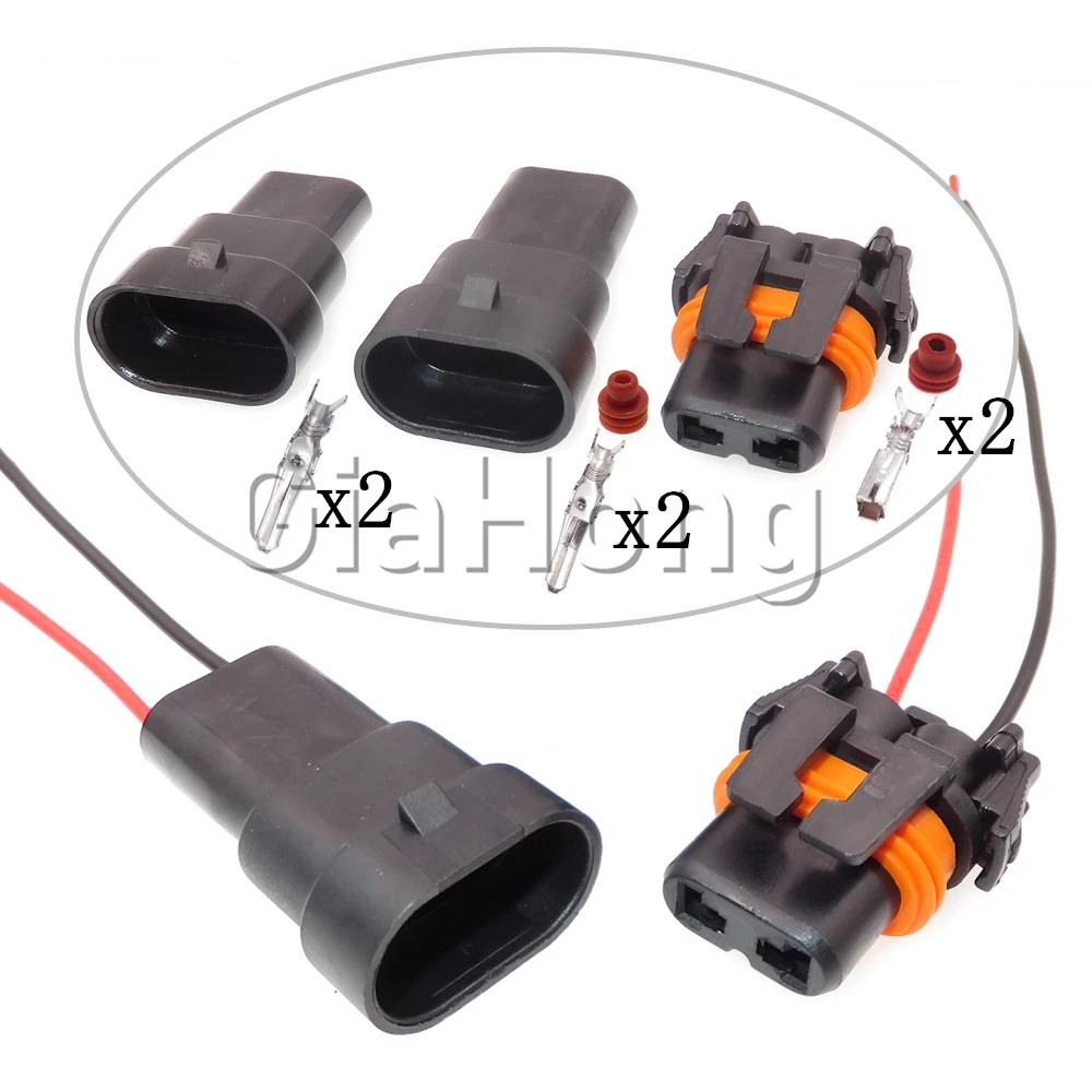 1 Set 2 Ways Auto Parts 12059183 AC Assembly Automobile HID Controller Swaterproof Connector Car Hernia Lamp Wiring Socket