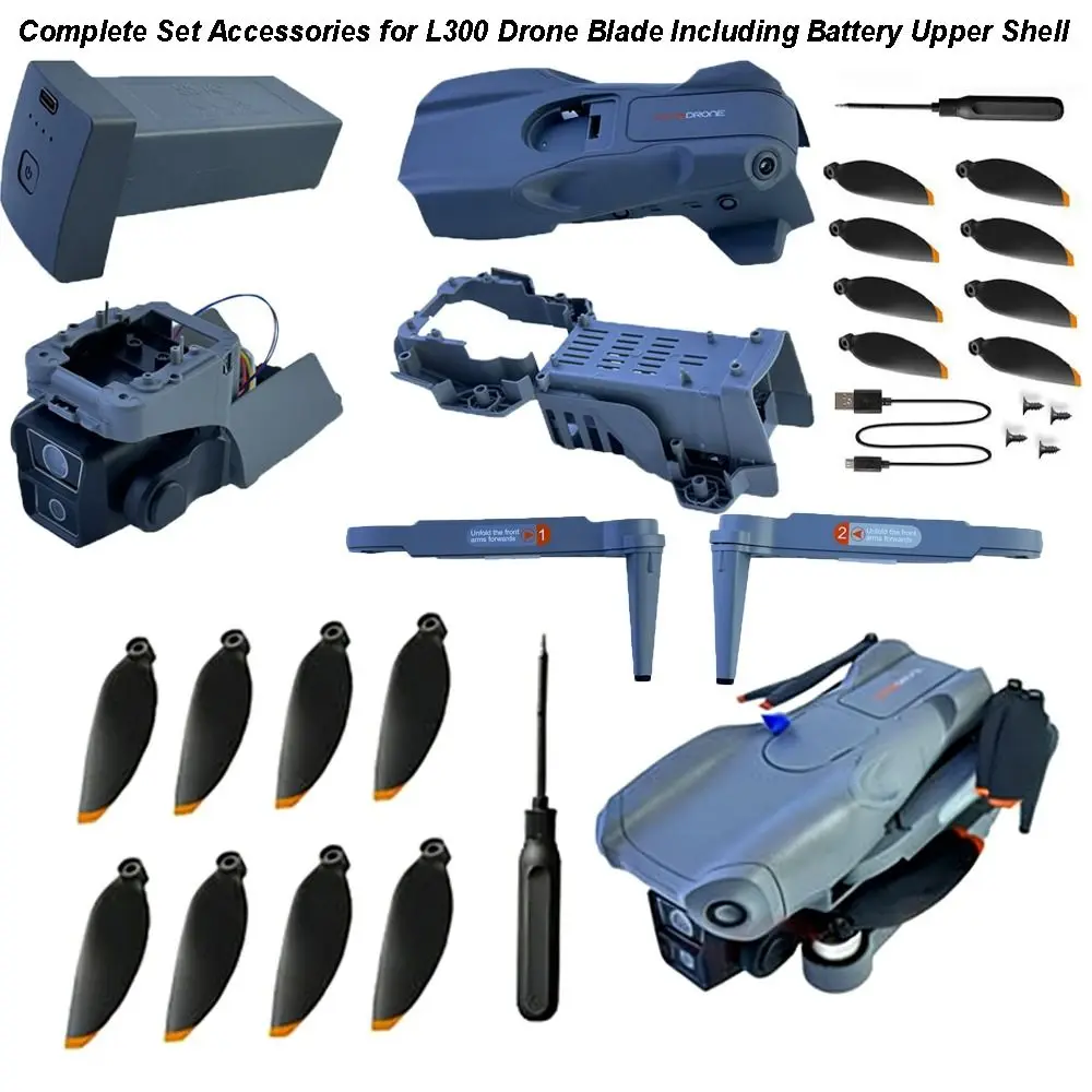 High Quality Plastic Including Battery 4-channel Grey Blade Receiver Board Arm Module for L300 /Complete Set Accessories