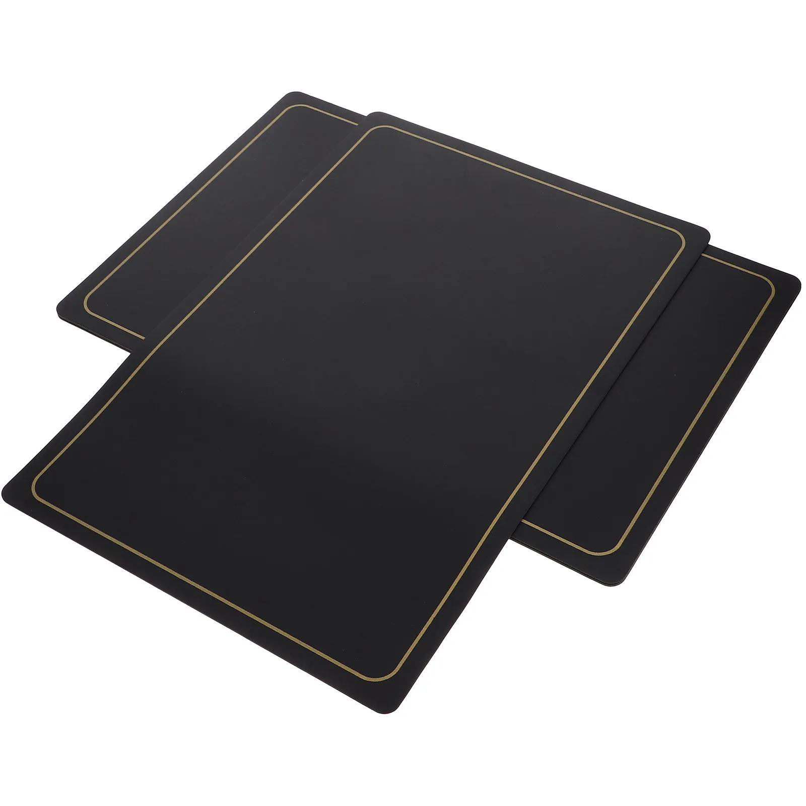4Pcs PU Place Mats Non-Slip Insulated Dining Table Placemats Simple Texture Table Protector for Home Restaurant Kitchen