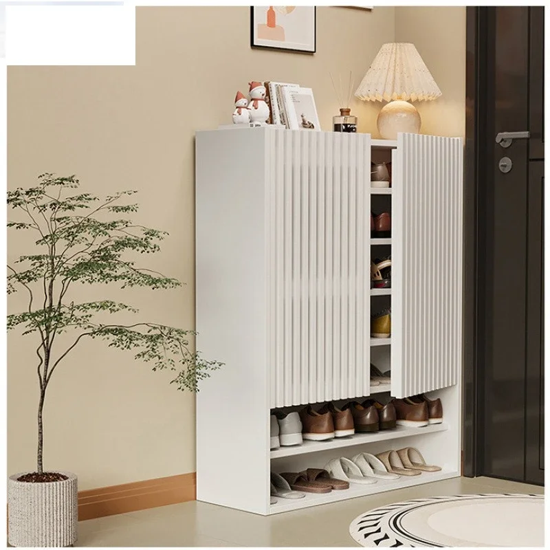 Shoe cabinet multi-layer household door solid wood large-capacity entry living room new popular home