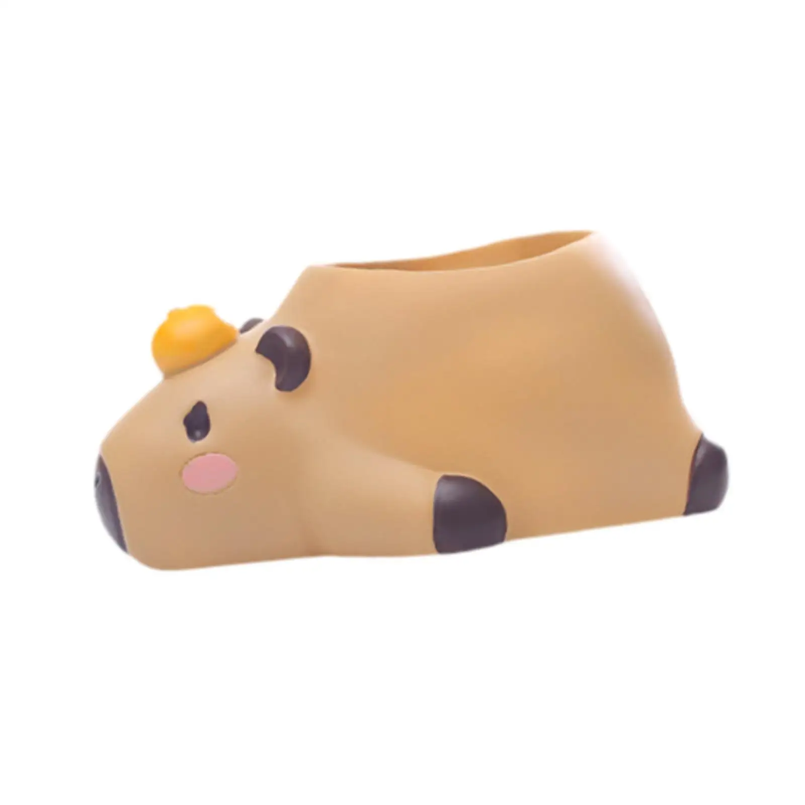Small Capybara Flower Pot Unique Flower Container for Balcony Shelf Office