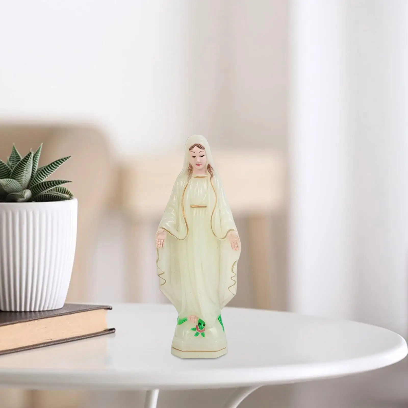Nordic Virgin Mary Figurine Collectable Sculpture Art ABS Material Home Decoration for Office Tabletop Decor